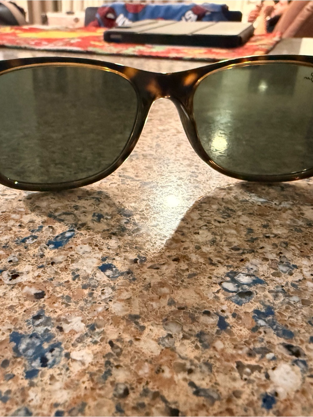 Tortoiseshell Sunglasses – Green Lenses